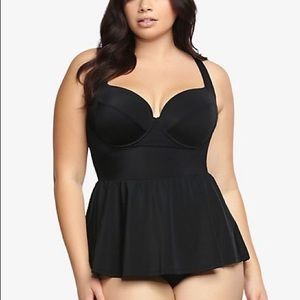 Torrid peplum one piece swimsuit